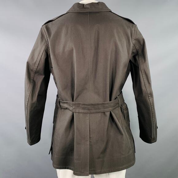 RRL by RALPH LAUREN Size L Sanders Brown Cotton Twill Belted Jacket - Picture 3 of 7